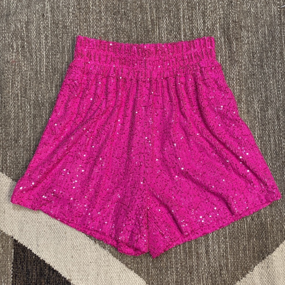 NWT Generation Love Hot Pink Sequin Elise Shorts XS